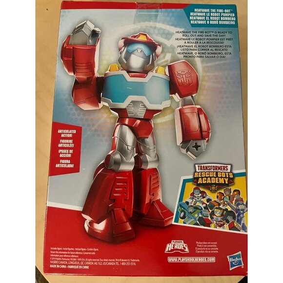 Transformers Rescue Bots Academy Mega Mighties Heatwave the Fire-Bot 10-Inch Bot - Picture 8 of 8